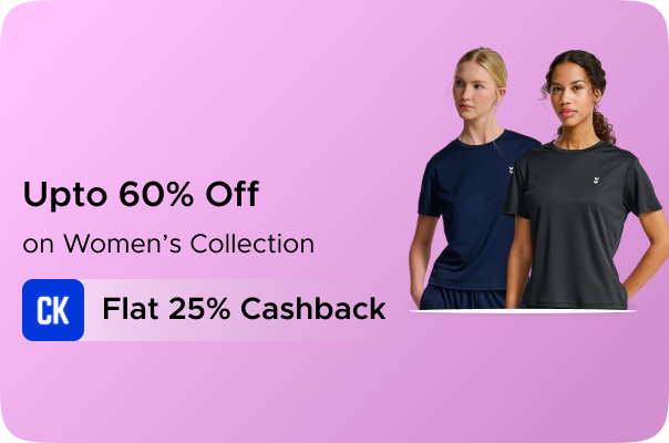 Hummel: Upto 60% Off on Women’s Clothing Collection + Flat 25% CashKaro Cashback